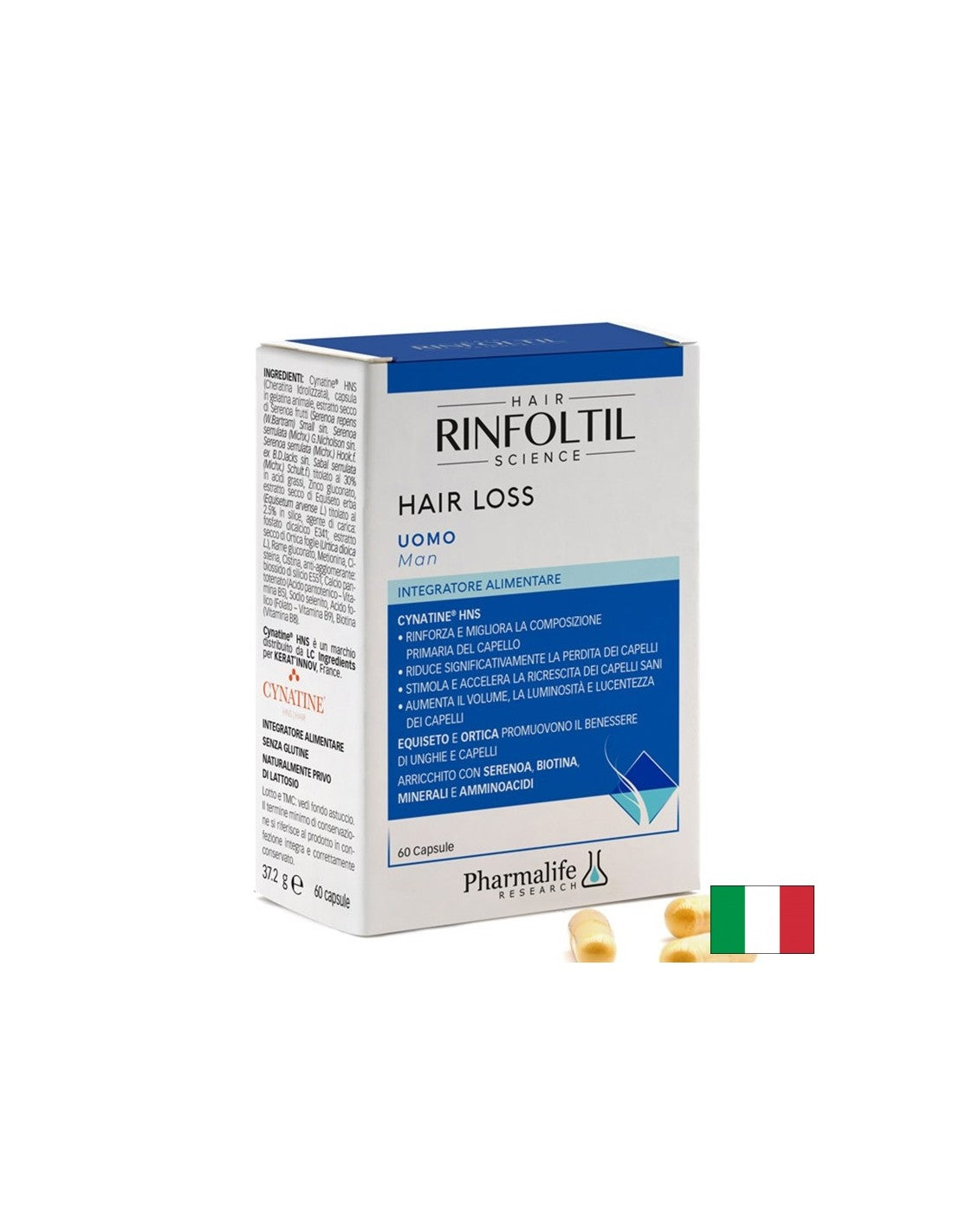 Против косопад при мъже с хидролизиран кератин 500 mg и сао палмето 150 mg, 60 капсули - Feel You