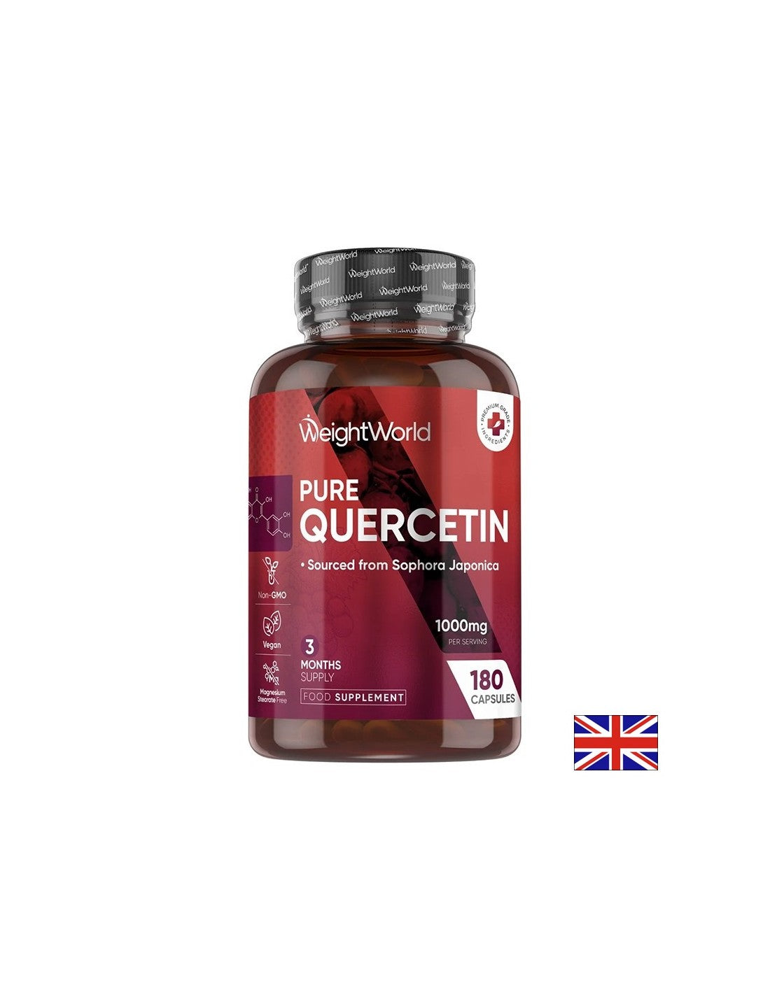Кверцетин При алергии и отслабен имунитет, 500 mg 180 капсули - Feel You