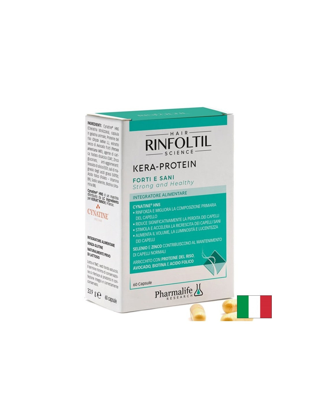 Здрава и силна коса с хидролизиран кератин 500 mg и оризов протеин 200 mg, 60 капсули - Feel You