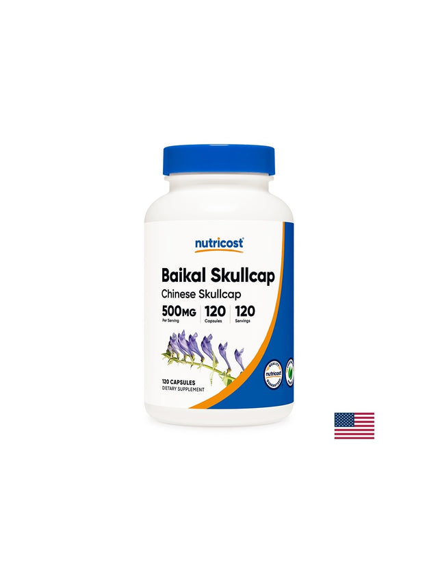 Релакс и енергия - Шлемник байкалски, 500 mg x 120 капсули Nutricost - Feel You