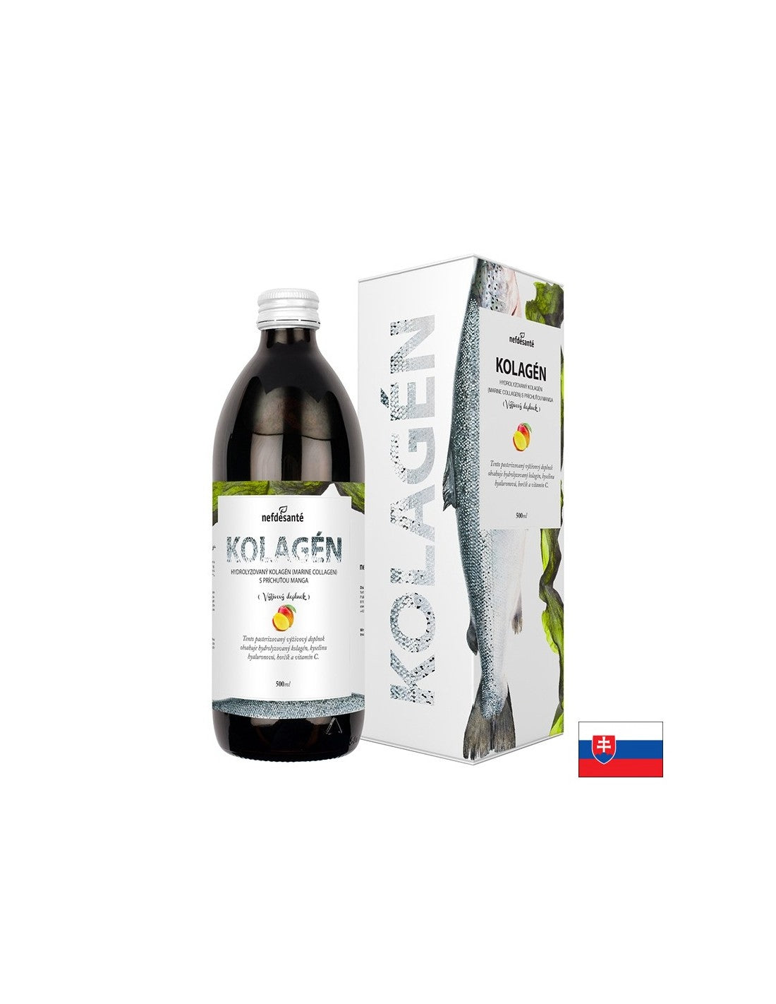 Морски колаген, хиалуронова киселина, вит. С и магнезий - Формула за коса, кожа и нокти, 500 ml, 16 дози (с вкус на манго) - Feel You