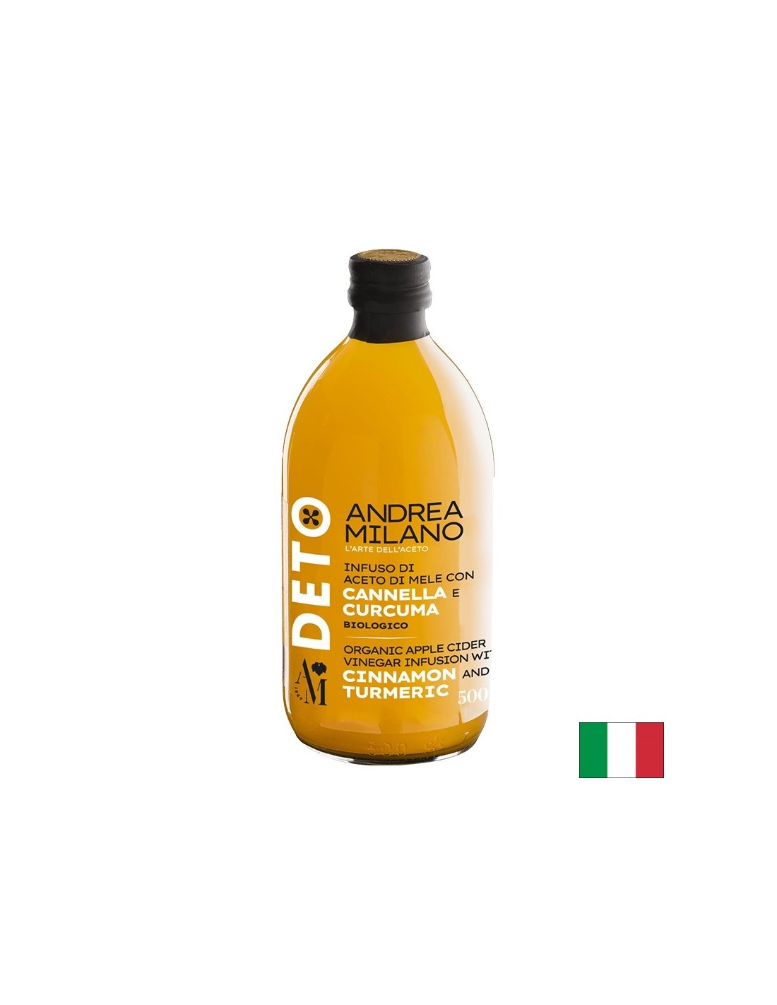Нефилтриран ябълков оцет с канела и куркума Био, 500 ml - Feel You