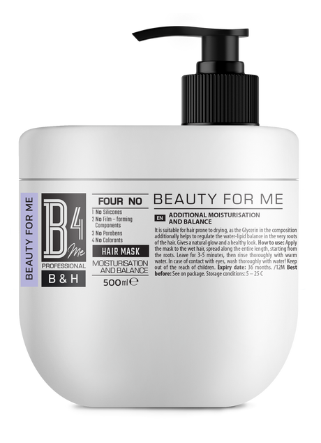 Безсиликонова маска за коса с кокосово каприлат/капрат, глицерин и цетримониум хлорид - 500 ml - Feel You