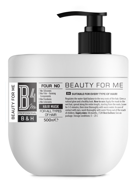 Маска за коса с хидролизиран кератин за всички видове коса – без силикони – 500 ml - Feel You