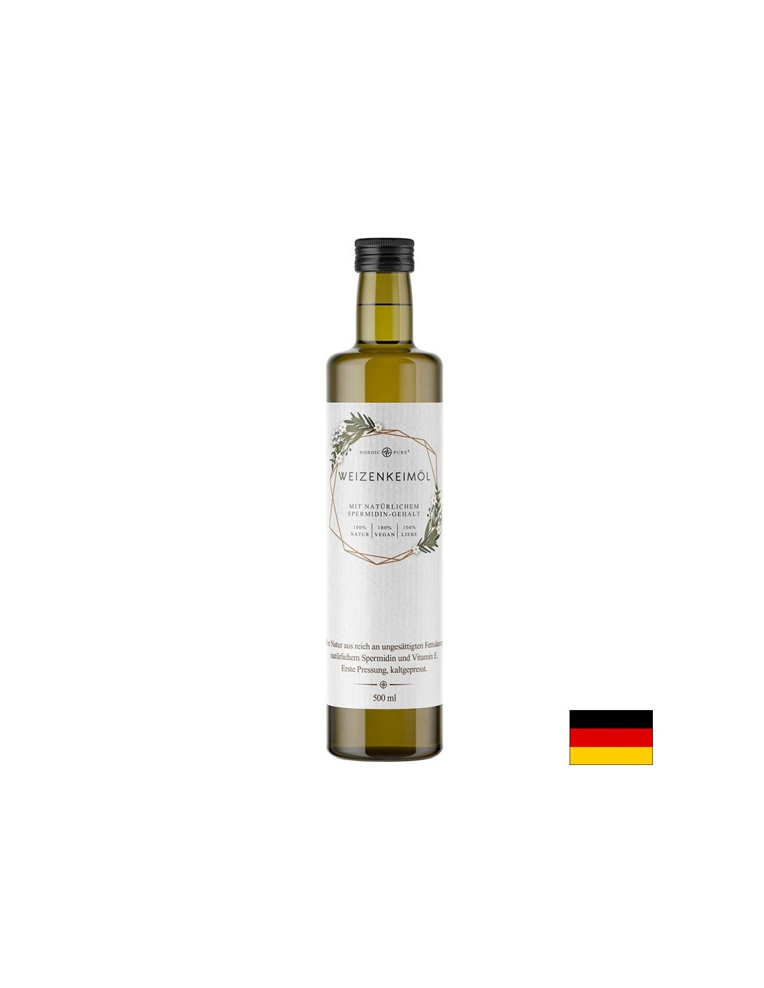Масло от пшеничен зародиш, студено пресовано (чист витамин Е), 500 ml - Feel You