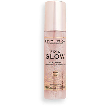 Makeup Revolution - Fix & Glow Dewy Finish - Brightening fixation spray for make-up - 100ml