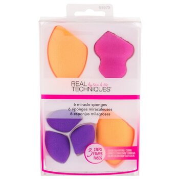Real Techniques - Sponges Mini Brush Trio (6 pcs) - Sponges for precise make-up application