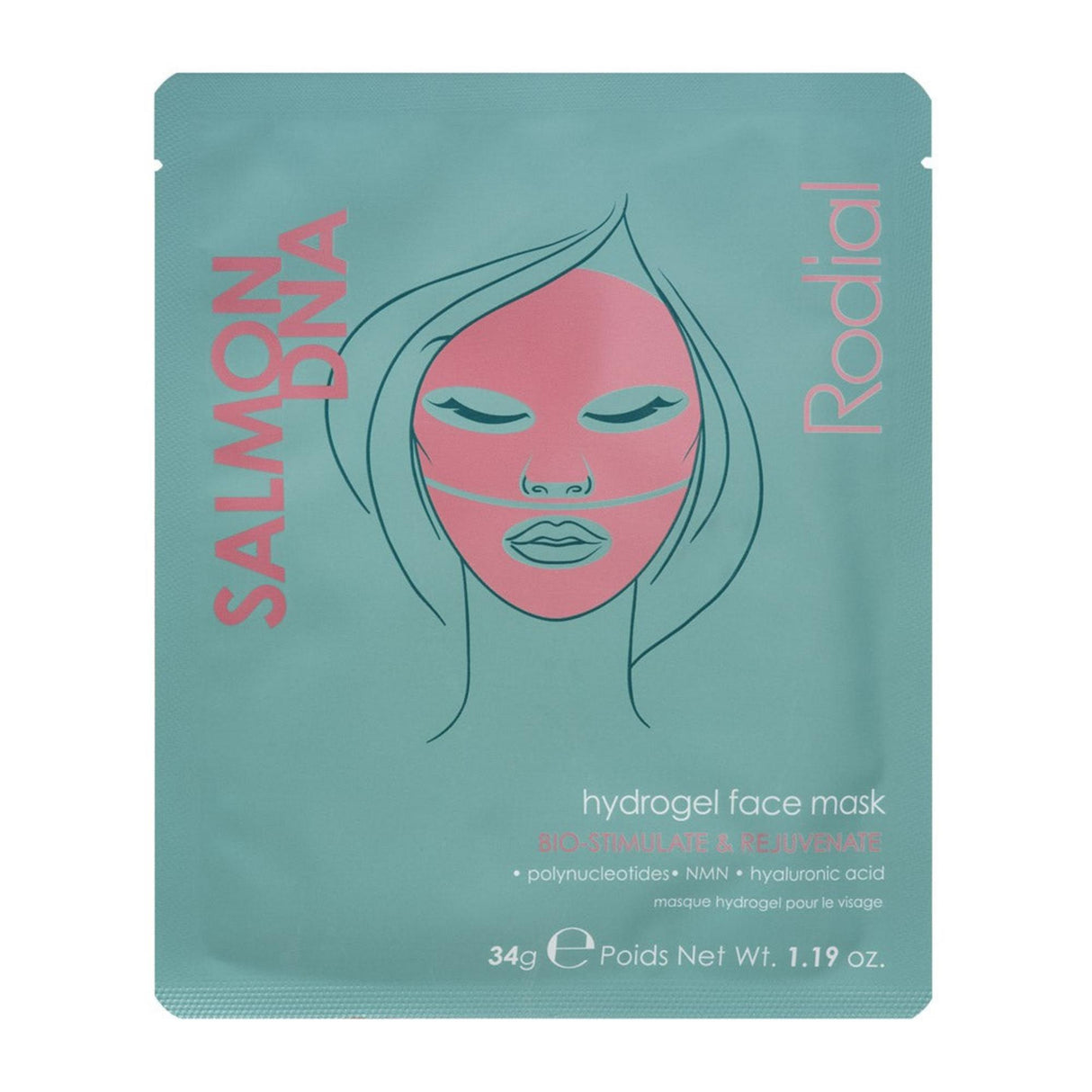 Rodial, Salmon DNA Hydrogel Face Mask, Hydrating, Gel Mask, For Face, 34 g