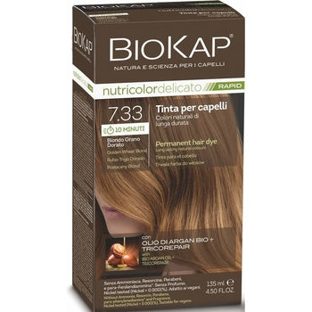Biokap - NUTRICOLOR DELICATO - Barva na vlasy - 7.33 Blond Zlatá pšenice 140 ml