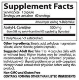 BEST Acetyl-L-Carnitine 500 mg - 120 капсули - Feel You