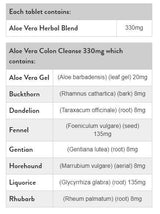 Aloe Vera Colon Cleanse 330 mg - 120 Tablets