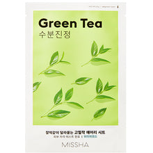 Missha - Airy Fit Sheet Mask Green Tea - Zklidňující plátýnková maska se zeleným čajem - 19.0g