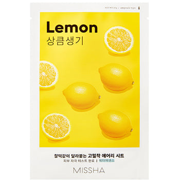 Missha - Lemon Airy Fit Sheet Mask - Plátýnková maska s výtažkem z citronu - 19.0g