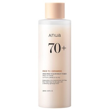 Anua - Rice 70 + Ceramide Glow Milky Toner - Rozjasňující pleťový toner s rýžovým extraktem - 250ml