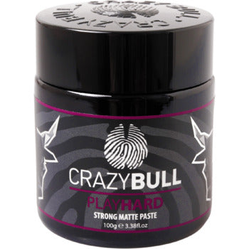 CrazyBull - Play Hard Strong Matte Paste - Stylingová pasta na vlasy se silnou fixací - 100.0g