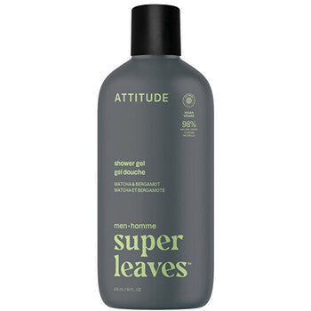Attitude - Super Leaves Matcha & Bergamot Shower Gel - Pánský sprchový gel - 415ml