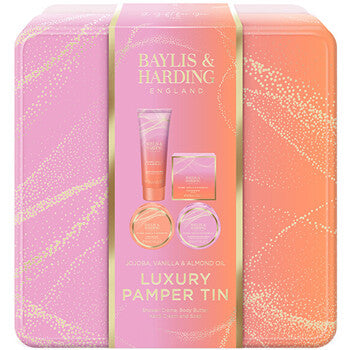 Baylis & Harding - Luxury Pamper Tin ( Jojoba, Vanilka & Mandlový olej ) - Dárková sada péče o tělo