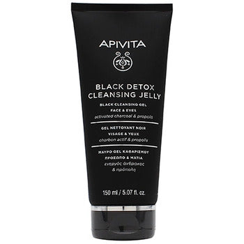 Apivita - Black Detox Cleansing Jelly - Čisticí gel s aktivním uhlím na obličej a oči - 150ml