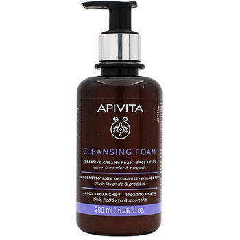 Apivita - Cleansing Foam Face & Eyes - Krémová čisticí pěna na obličej a oči - 200ml