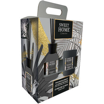 Sweet Home Collection - Shades of Grey Set - Dárková sada aroma difuzéru se svíčkou
