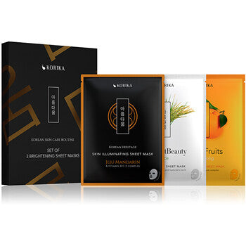 KORIKA - Brightening Sheet Masks - Sada rozjasňujících masek