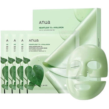 Anua - Heartleaf 70 Soothing Collagen Mask - Sada masek - 38.0g