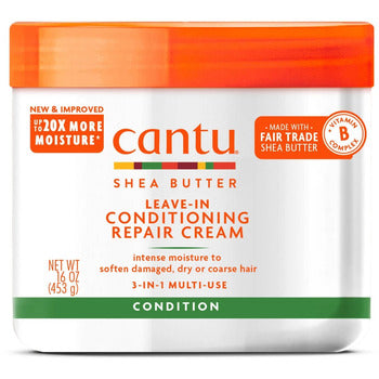 Cantu - Shea Butter Leave-In Conditioning Repair Cream - Hydratační maska pro poškozené vlasy - 453ml