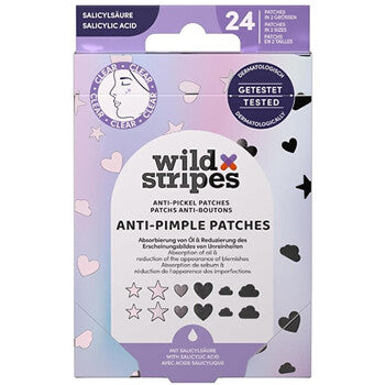 Wild Stripes - Holo Clear Anti-Pimple Patches - Hydrokoloidní náplasti na akné s kyselinou salicylovou - 24.0ks