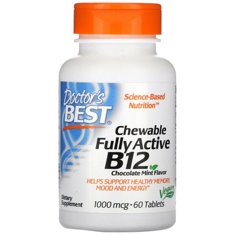 BEST Chewable FullyActive B12 / Methylcobalamin 1000 mcg - 60 Дъвчащи таблетки - Feel You