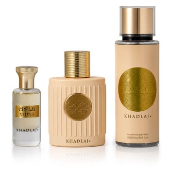 Khadlaj - Cream Velvet Dárková sada EDP 100 ml, tělový sprej 250 ml a parfémovaný olej 24 ml - 100ml