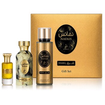 Khadlaj - Nafais Sharq Dárková sada EDP 100 ml, tělový sprej 250 ml a parfémovaný olej 24 ml - 100ml