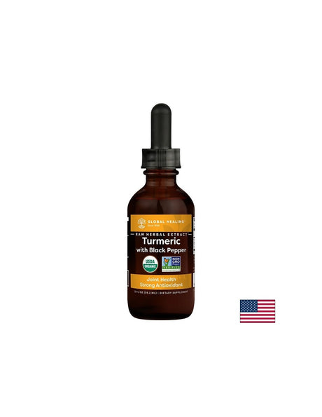 Противовъзпалителен ефект - Куркума с черен пипер, капки 59.2 ml - Feel You