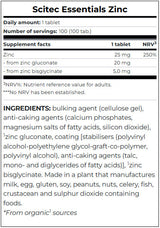 Zinc 25 mg. / 100 Tabs.