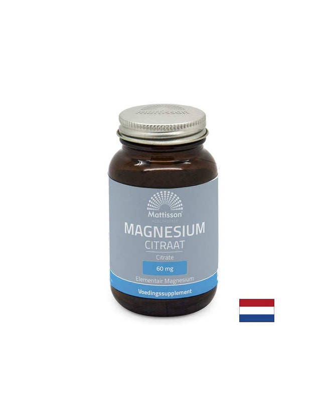 Сърдечна и мускулна функция - Магнезий (цитрат), 60 капсули Mattisson Healthstyle - Feel You