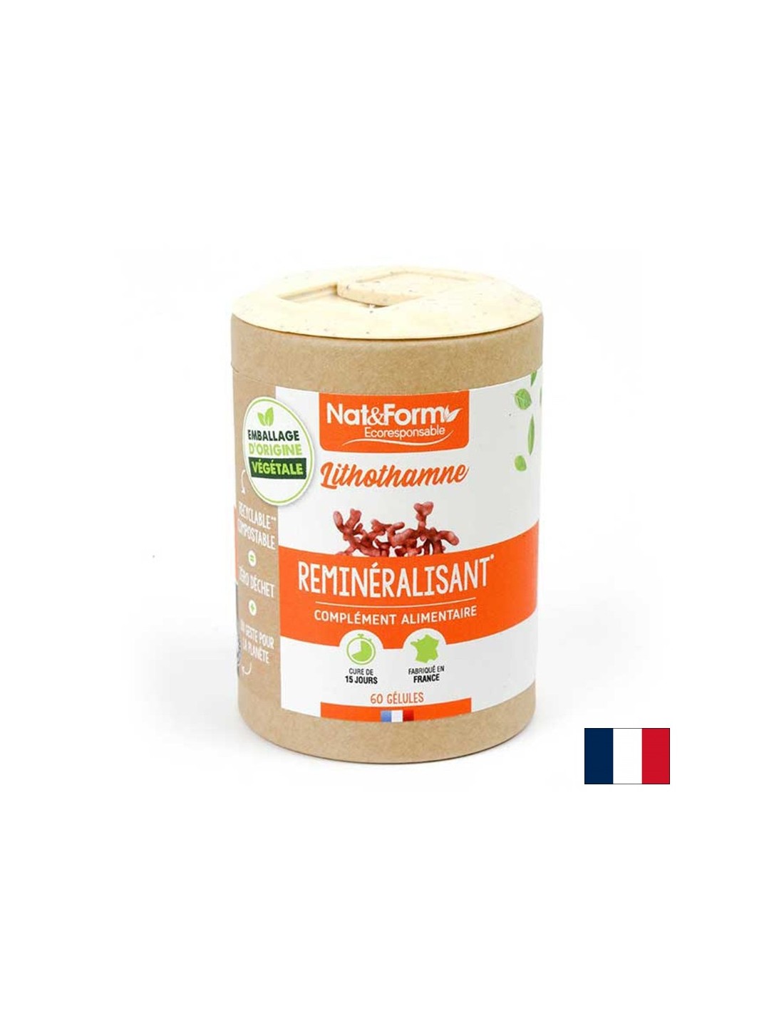 Кости и стави - Червени водорасли Литотамниум, 60 капсули - Feel You