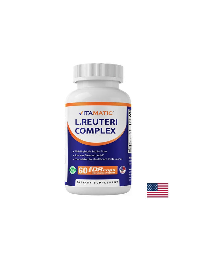 Лактобацилус реутери + Лактобацилус рамнозус + Лактобацилус ацидофилус – Пробиотик за добро храносмилане и имунитет, 60 капсули - Feel You