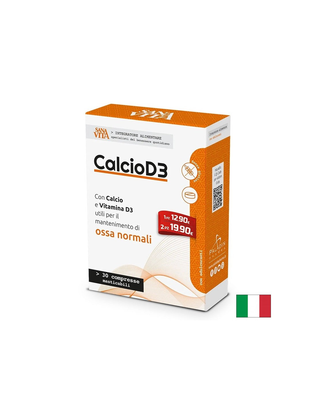 Калций 600 mg + Витамин D3 20 μg – За здрави кости и зъби, 30 дъвчащи таблетки - Feel You