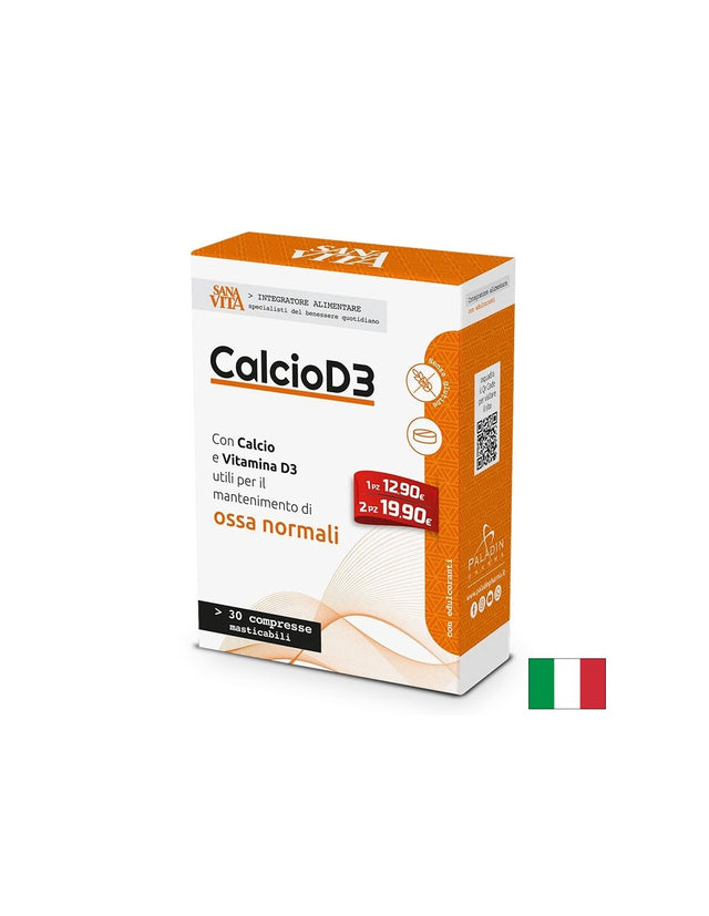 Калций 600 mg + Витамин D3 20 μg – За здрави кости и зъби, 30 дъвчащи таблетки - Feel You