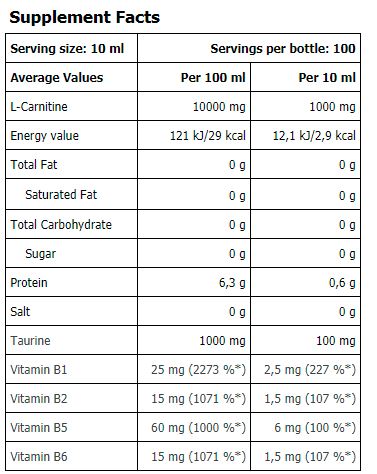 Carnitine 100.000 mg CarniZone® / 1000 ml - Feel You