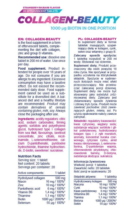 Collagen-Beauty | Effervescent Collagen - 20 разтворими таблетки - Feel You