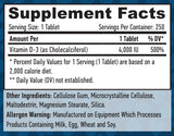 Vitamin D3 / 4000 IU / 250 Tabs