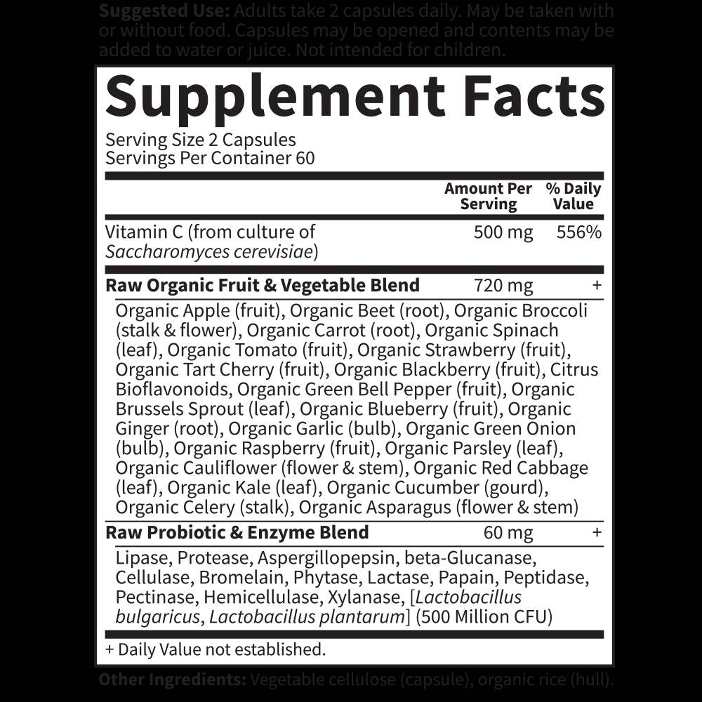Vitamin Code / RAW Vitamin C - 120 капсули - Feel You