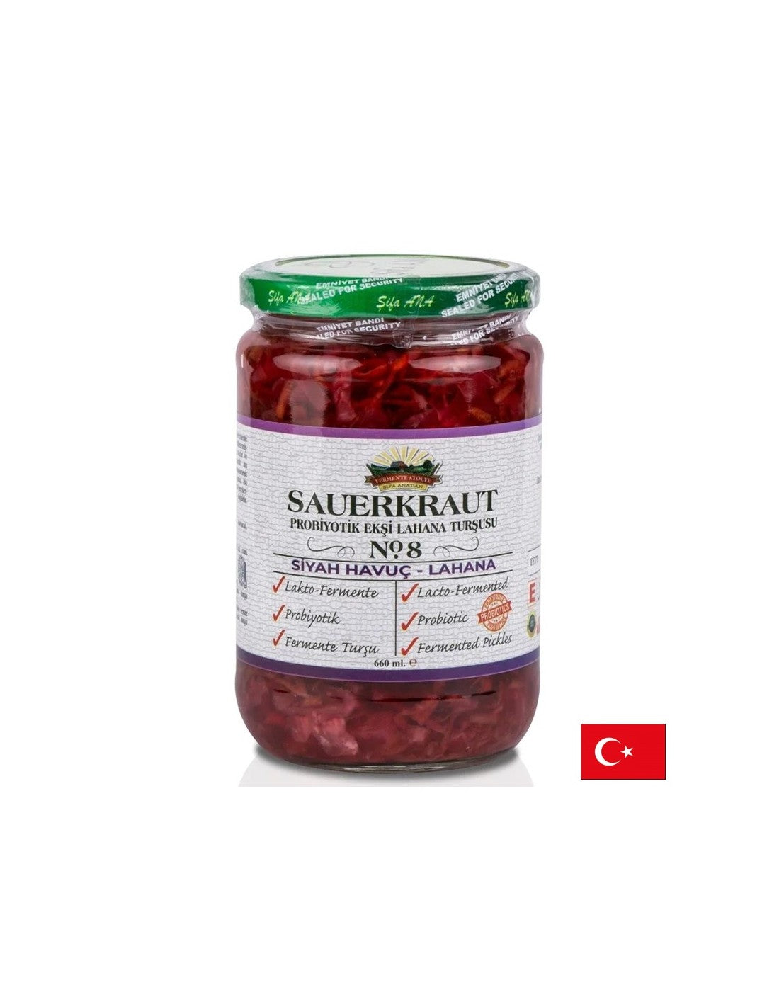 Туршия от кисело зеле и ряпа – С пробиотици за добро храносмилане, 660 ml - Feel You