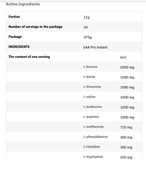 EAA Pro Instant - 0.375 kg - Feel You