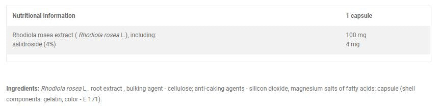 Rhodiola Rosea Premium / 30 Caps