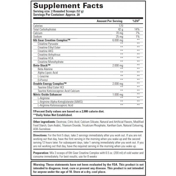 6th Gear Creatine Complex | Superior Generation of Creatine - 1135 грама - Feel You