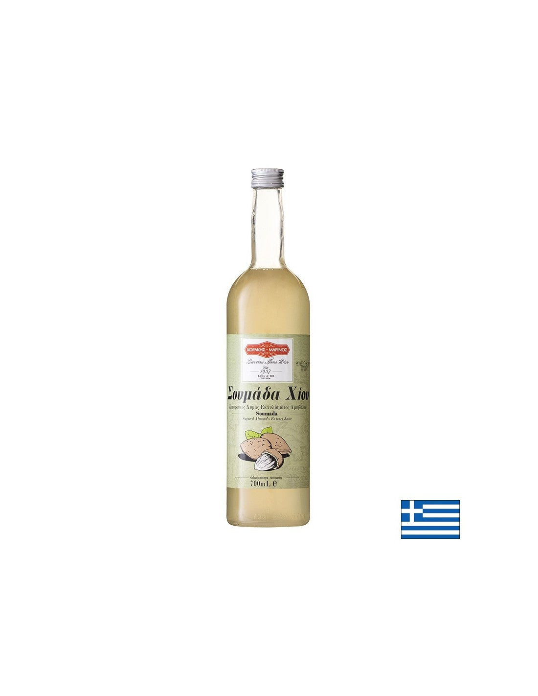 Бадемов оржат (сладък сироп) от остров Хиос - Добавка към коктейли и безалкохолни напитки, 700 ml - Feel You