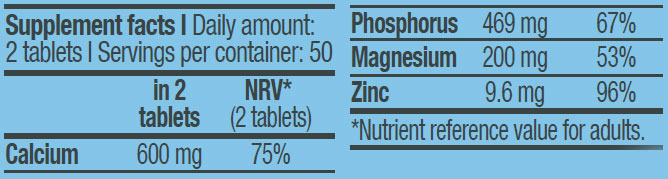 Calcium Zinc Magnesium 100 Tabs. - Feel You