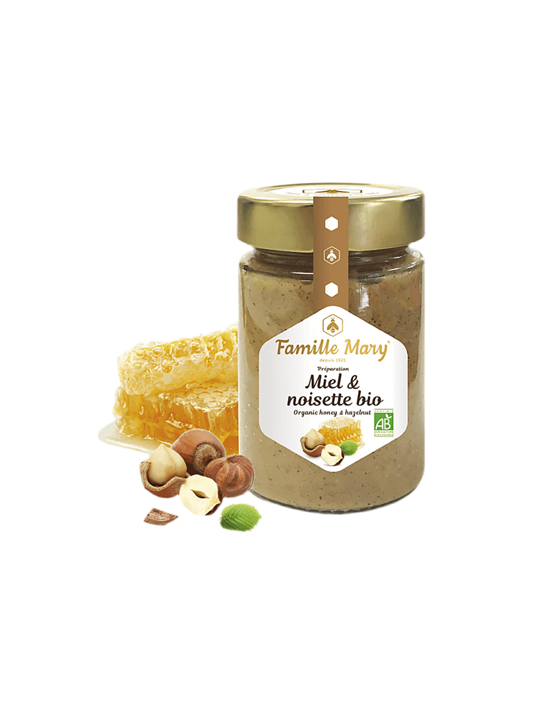 Био цветен мед с лешници - Miele et noisette bio, 240 g - Feel You