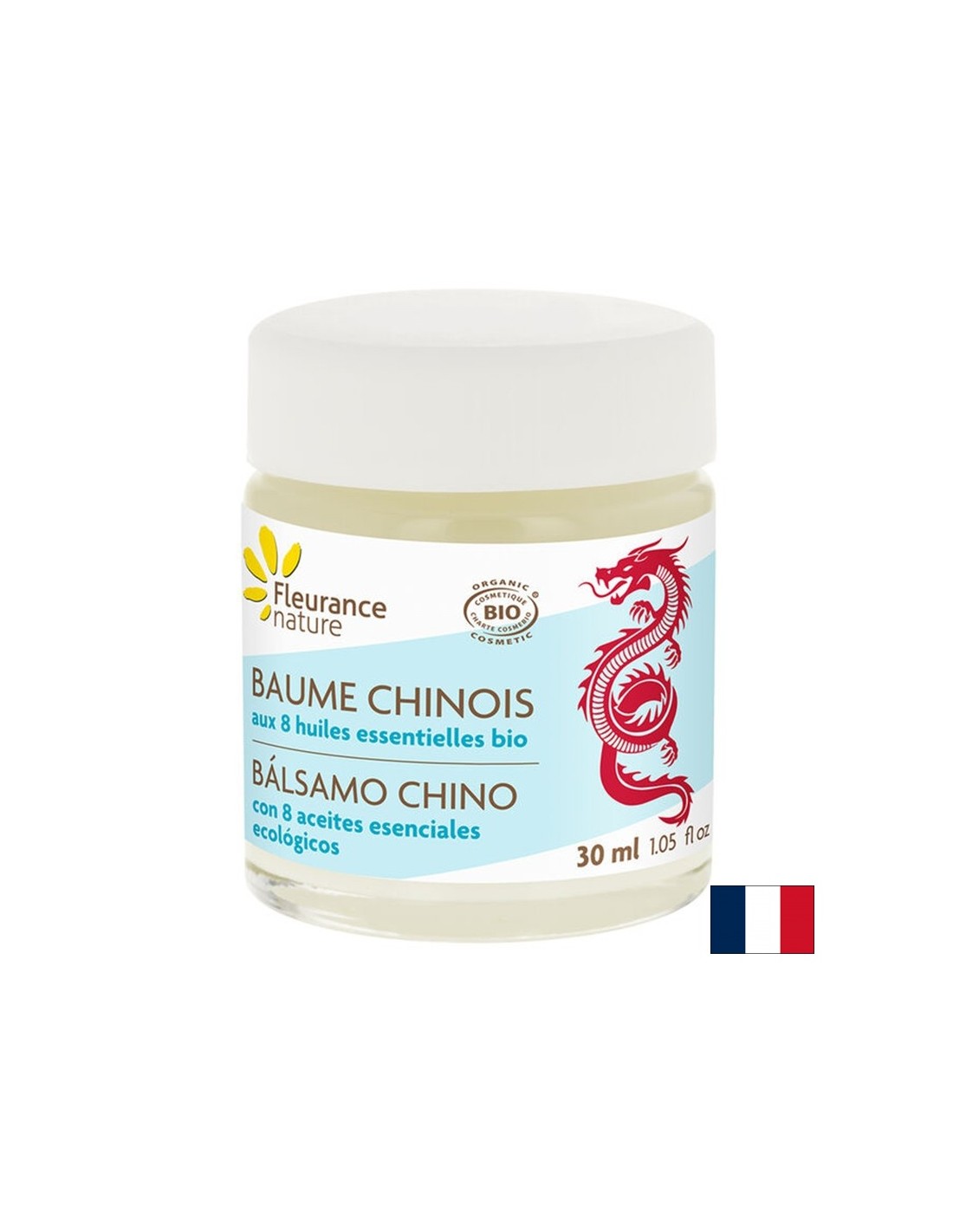 Китайски балсам за тяло с 8 етерични масла, Био Fleurance Nature - Feel You